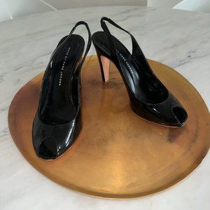 Marc By Marc Jacobs Slingback Heels - Size 9 - Black Patent Leather